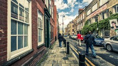 Cars buildings urban streets