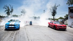 Cars Camaro front view vs chevy shelby gt500 muscle cars zl1 