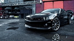 Cars chevrolet camaro muscle cars black cars