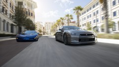 Cars chevrolet corvette nissan gt-r