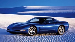 Cars chevrolet corvette sand dunes Coupé