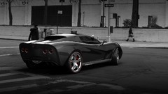 Cars chevrolet corvette selective coloring
