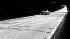 Cars Chevrolet grayscale roads