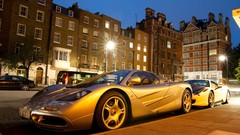 Cars City Lights vehicles streets cityscapes McLaren F1