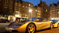 Cars City Lights vehicles streets cityscapes McLaren F1