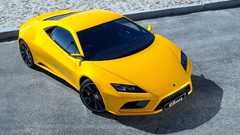 Cars concept art yellow cars Lotus Elan