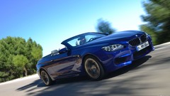 Cars convertible roads bmw m6 blue cars