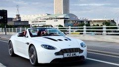 Cars convertible roads cities streets white cars Aston Martin 