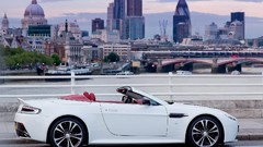 Cars convertible roads side view buildings cities streets white 