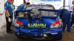 Cars Crash wrecks rally