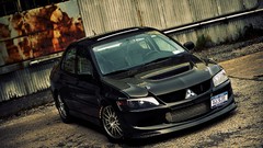 Cars depth of field Mitsubishi Lancer Evolution VIII