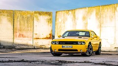 Cars Dodge Challenger muscle races american cars yellow cars