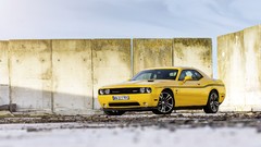 Cars Dodge Challenger SRT yellow cars