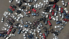 Cars dodge ram crashed