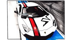 Cars drawings Lamborghini-Aventador artwork