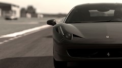 Cars ferrari 458 italia Gran Turismo video games grayscale