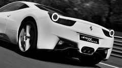 Cars Ferrari monochrome vehicles ferrari 458 italia Gran 