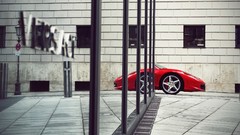 Cars Ferrari reflections cities vehicles streets mirrors 