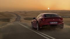 Cars Ferrari roads Ferrari FF rear angle view