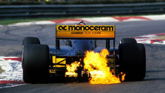 Cars fire formula one