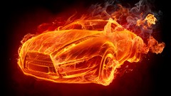 Cars flames