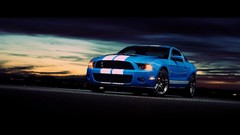 Cars ford mustang shelby gt500 skyscapes depth of field