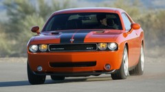 Cars front stripes dodge challenger 2008 orange cars Dodge 