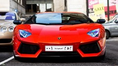 Cars front view Lamborghini-Aventador