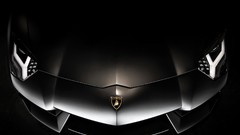 Cars front view Lamborghini-Aventador black cars
