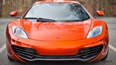 Cars front view vehicles sports cars mclaren mp4-12c orange cars