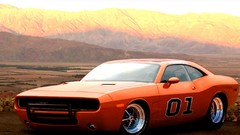 Cars General Lee dodge charger orange cars