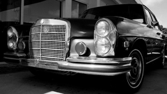 Cars grayscale monochrome Mercedes-Benz