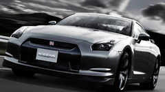 Cars grayscale Nissan skyline