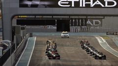 Cars grid formula one