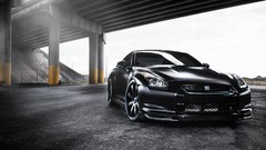 Cars GT-R Nissan GT-R R35 black cars