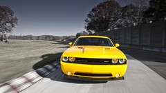 Cars jackets dodge challenger Dodge Challenger SRT8 yellow cars