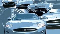 Cars jaguar front view 2007 vehicles artwork Jaguar XK British 