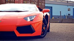 Cars Lamborghini-Aventador orange cars