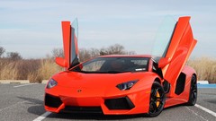 Cars Lamborghini-Aventador red cars