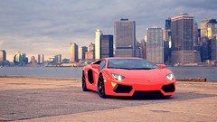 Cars Lamborghini cityscapes Lamborghini-Aventador
