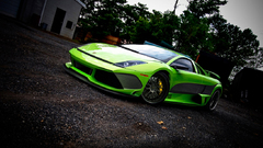 Cars Lamborghini green cars