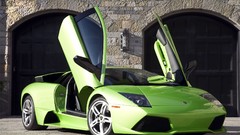 Cars Lamborghini green cars