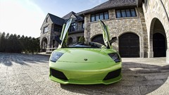 Cars Lamborghini green cars