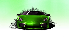 Cars Lamborghini green cars