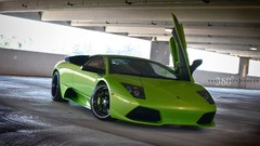 Cars Lamborghini green cars