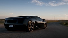 Cars Lamborghini roads vehicles lamborghini gallardo black cars 