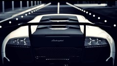 Cars Lamborghini roads vehicles sports cars forests grayscale 