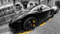 Cars Lamborghini selective coloring