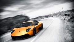 Cars Lamborghini selective coloring