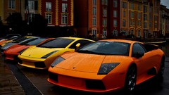Cars Lamborghini vehicles raindrops